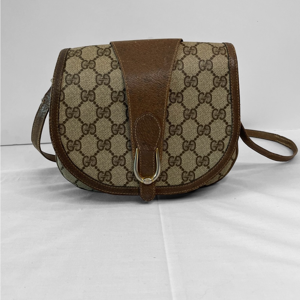 Gucci Vintage Brown GG Shoulder Bag - Picture 2 of 16